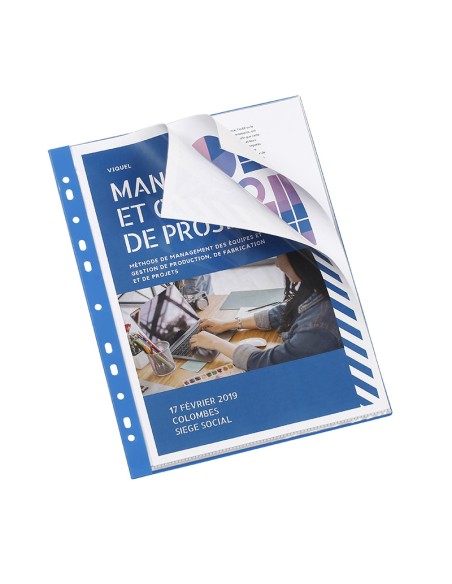Display book Viquel A4 20-pockets Blue 11 holes