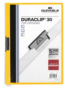 Kiilkaaned Durable DuraClip 30-le lehele, kollane