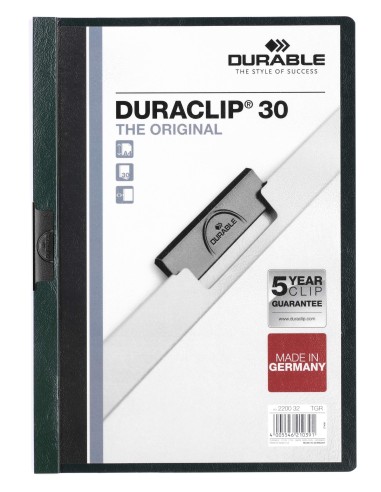 Clip File Durable DuraClip, for 30 pages, dark green
