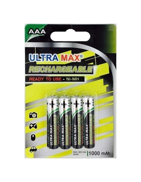 Akupatarei Ultramax 1000mAh HR6 4xAAA