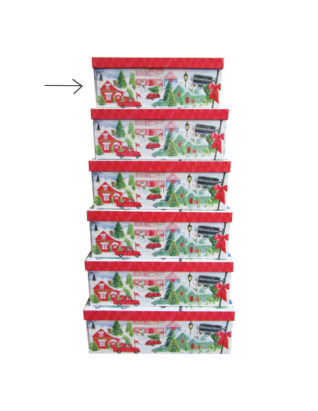 Gift box College 27x19x10.3cm Xmas street