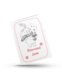 Õnnitluskaart Ketzu A6 2os Jõulujänes  EE tekst