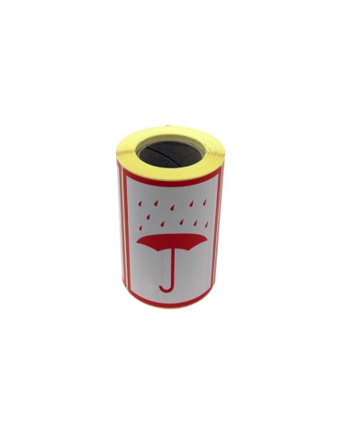 Kleebisetiketid Charlot pakile Hoida kuivas 74x104mm, 250tk/rullis, punane