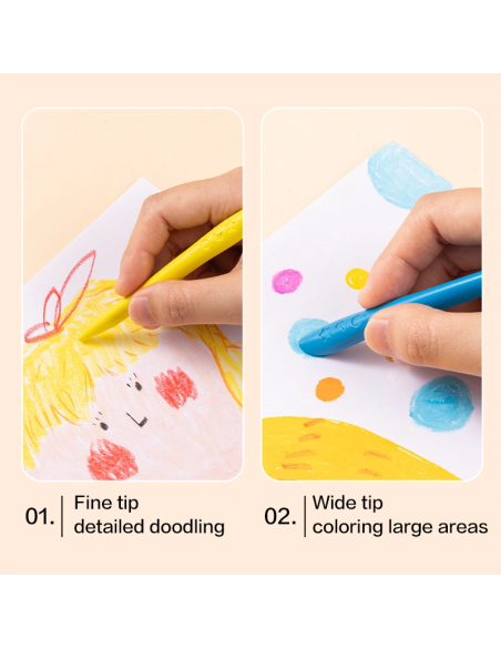 Plastic Wax Crayon DELI 12 colors