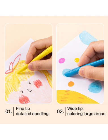 Plastic Wax Crayon DELI 24 colors