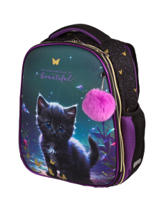 School Backpack deVENTE "Beautiful Cat", Hard Shell, 38x29x17 cm, 17 L, 800 g