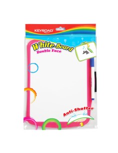 Valge tahvel Keyroad 21.5x29cm kahepoolne, plastikraamiga, markeriga