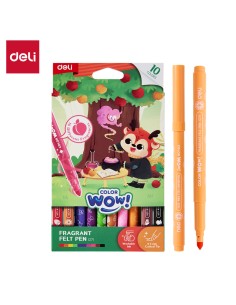 Felt Pen DELI ColorWow Scented 6 colors