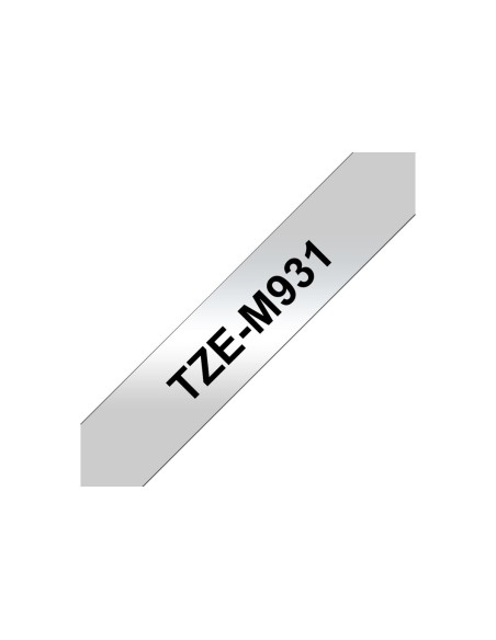 Label Brother TZe-M931 12mm x 8m black on silver