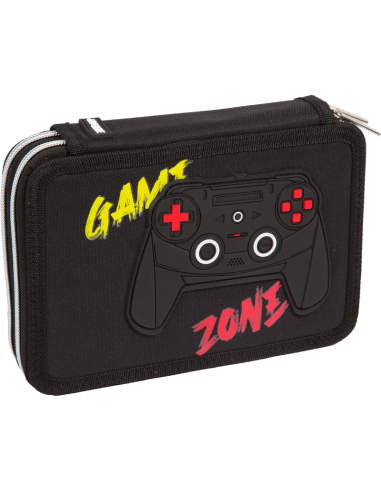 Pencil Case deVENTE "Gamer", Double-sided, 21x14x5.2 cm, Black