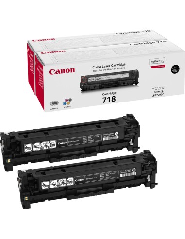 Toonerikassett Canon CRG-718BK, Black, Topeltpakk