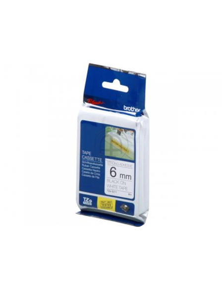 Lamineeritud etiketilint Brother TZe-S211, Tugeva liimiga, Black on White