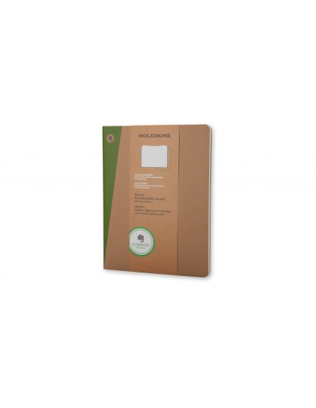 **Märkmik Moleskine Evernote 19x25cm, jooneline, pehmed kaaned, 2tk/pk pruun