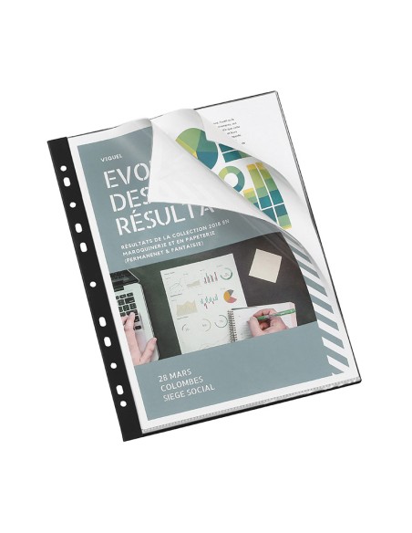 Display book Viquel A4 20-pockets Black 11 holes