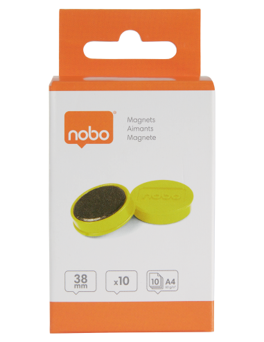 Magnet 38mm 10pcs yellow