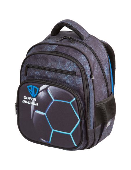School Backpack deVENTE "Super Division", Hard Shell, 37x28x16 cm, 16 L, 700 g