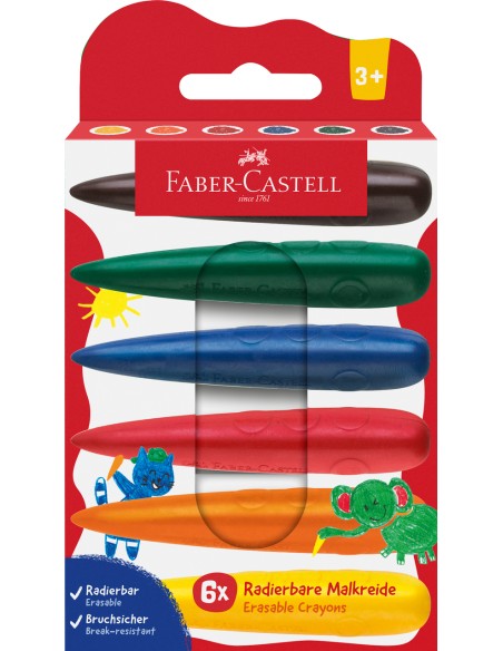 Faber-Castell Crayon Finger, blister card of 6
