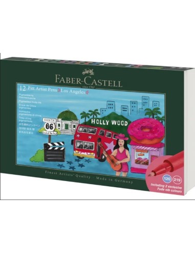 Tindipliiatsid Faber-Castell Pitt Artist Pen Los Angeles, 12tk/pk