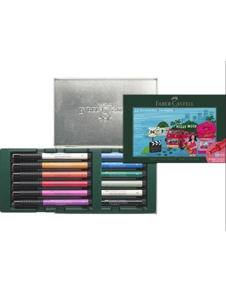 Tindipliiatsid Faber-Castell Pitt Artist Pen Los Angeles, 12tk/pk
