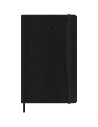 Kalendermärkmik Moleskine 2027 9x14cm, nädal H, pehmed kaaned, must