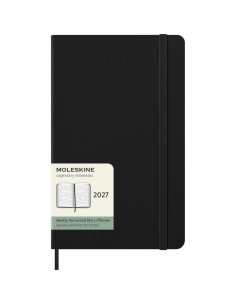 Planner Moleskine "2027 Weekly Horizontal", Black, Calendar & Notebook