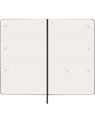 Planner Moleskine "2027 Weekly Horizontal", Black, Calendar & Notebook