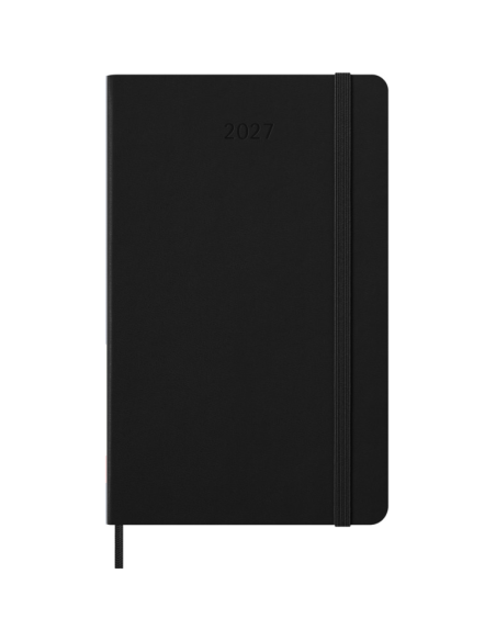 Kalendermärkmik Moleskine 2027 13x21cm, päev, kõvad kaaned, must