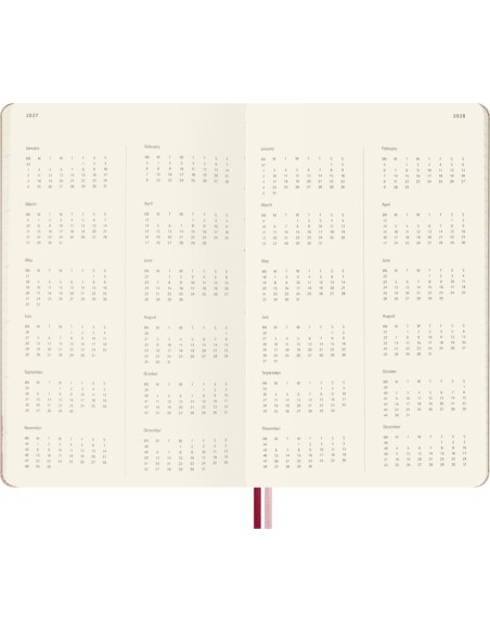 Kalendermärkmik Moleskine Sakura 18kuud 2026/27 13x21cm, nädal H, kõvad kaaned