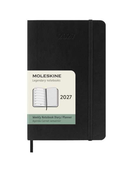 Moleskine Planner 2027, 9×14 cm, Weekly, Soft Cover, Black