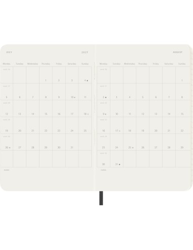 Moleskine Planner 2027, 9×14 cm, Weekly, Soft Cover, Black