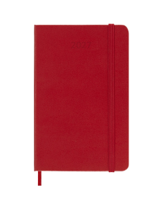 Kalendermärkmik Moleskine 2027 9x14cm, nädal, kõvad kaaned, punane