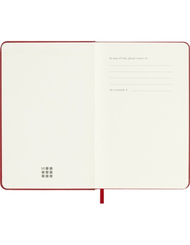 Kalendermärkmik Moleskine 2027 9x14cm, nädal, kõvad kaaned, punane