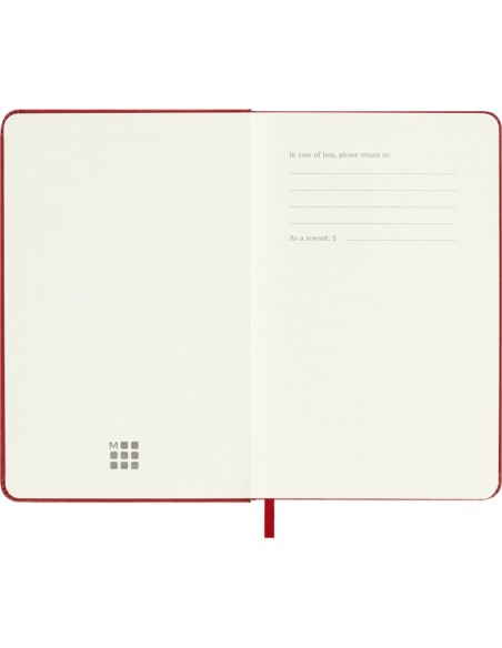 Kalendermärkmik Moleskine 2027 9x14cm, nädal, kõvad kaaned, punane