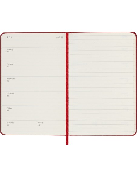 Moleskine Planner 2027, 9×14 cm, Weekly, Hard Cover, Red