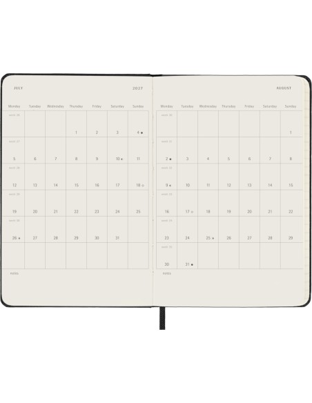 Moleskine Planner 2027, 9×14 cm, Weekly, Hard Cover, Black