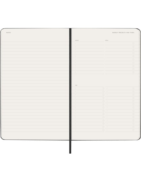 Kalendermärkmik Moleskine PRO 2027 13x21cm, nädal V, kõvad kaaned, must