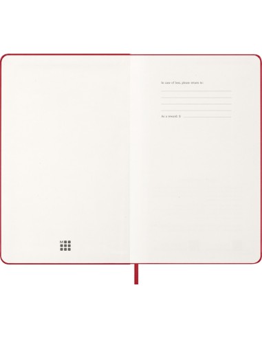 Kalender-märkmik Moleskine 2027 13x21cm, päev, kõvad kaaned, punane