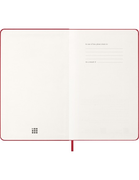 Kalender-märkmik Moleskine 2027 13x21cm, päev, kõvad kaaned, punane