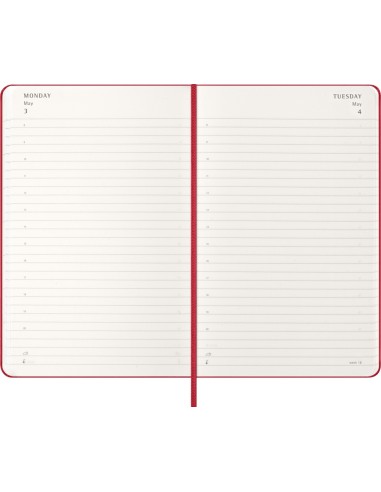 Moleskine Planner 2027, 13×21 cm, Daily, Hard Cover, Red