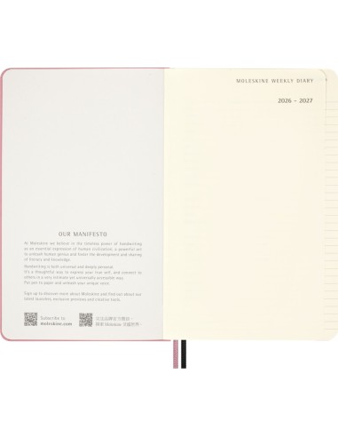 Moleskine BLACKPINK 18-Month Planner 2026/2027, 13×21 cm, Weekly Horizontal, Hard Cover