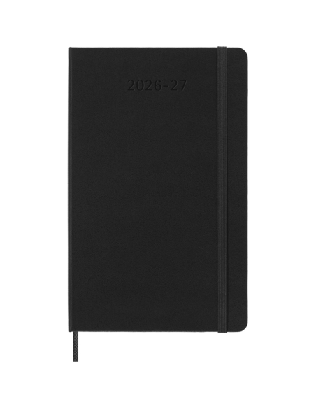 Kalendermärkmik Moleskine 18kuud 2026/27 13x21cm, nädal, kõvad kaaned, must