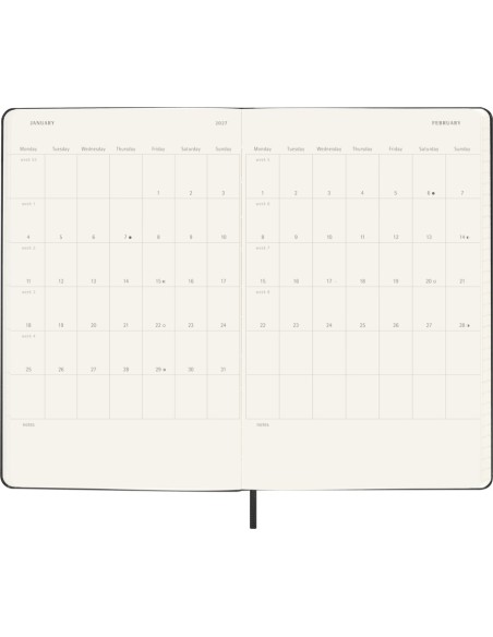 Moleskine 18-Month Planner 2026/2027, 13×21 cm, Weekly, Hard Cover, Black