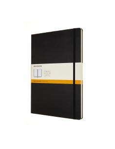 *Märkmik Moleskine A4 21x29.7cm, jooneline, kõvad kaaned, must