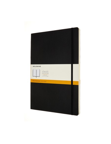 Märkmik Moleskine A4 21x29.7cm, jooneline, pehmed kaaned, must
