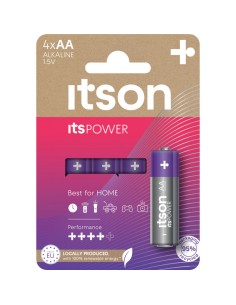 Battery itson by Panasonic itsPOWER Alkaline LR6IPO/4CP