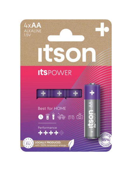 Battery itson by Panasonic itsPOWER Alkaline LR6IPO/4CP