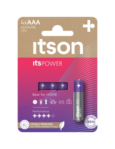 Patarei itson by Panasonic itsPOWER Alkaline AAA 4tk/pk
