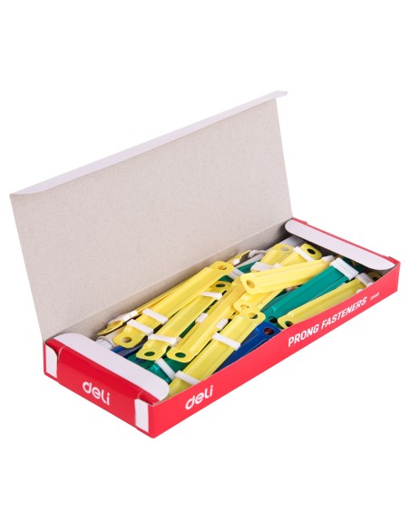 Prong Fasteners 80mm 2 hole binding GREEN/YELLOW/BLUE/RED/WHITE