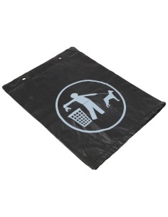Must kilekott looma väljaheite korjamiseks 25x30+4cm trükiga, plokis 100tk