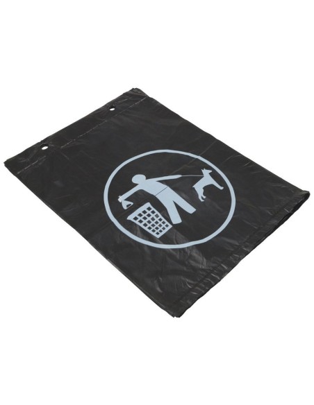 Must kilekott looma väljaheite korjamiseks 25x30+4cm trükiga, plokis 100tk